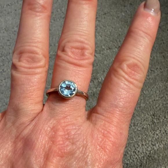 Jewelry - Sterling Silver Genuine Blue Topaz Ring